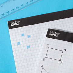 Graph Paper Pad 11x8.5, 5x5 Grid, 3-Hole Punched, 55 Sheets