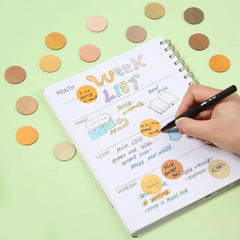 Round Transparent Sticky Notes Set - 14 Pads, 560 Sheets, 1.1 Inches