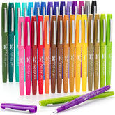 Felt Tip Pens (30 Pack) - 0.7mm Fine Tip, Fast-Drying, Smear-Free