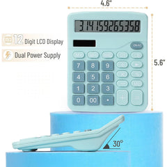 Desktop Calculator with 12-Digit Large Display, Blue, Standard Function