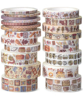 Retro Icon Washi Tape Set - 21 Rolls, Assorted Widths