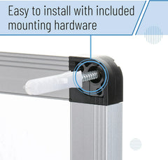Magnetic Dry Erase Board for Wall, 24" x 48", with Tray