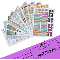 Christian & Bible Journaling Stickers - 31 Sheets, 1034 Pieces