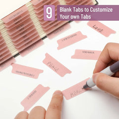 Mr. Pen Bible Tabs - 75 Transparent Pink Laminated Tabs for Women and Men