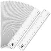 Clear Plastic Rulers 6 Inch (24 Pack) - Metric & Imperial