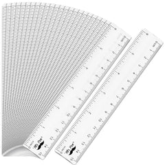 Clear Plastic Rulers 6 Inch (24 Pack) - Metric & Imperial