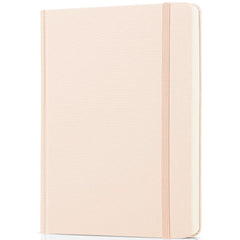 Mr. Pen Dotted Journal Notebook, 5.7" x 8.3", 160 Pages, Fabric Hardcover, Soft Blush Bullet Journal