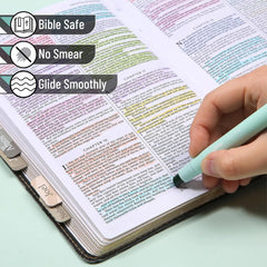 Gel Highlighters, 8 Pack, No-Bleed, Twist-Up Design, Sharpenable Tips, Smooth Glide, Perfect for Bible Pages