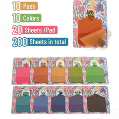 Mr. Pen Transparent Bible Journaling Sticky Notes, 10 Pads, 200 Sheets, Botanical Design