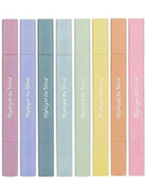 Aesthetic Dual Tip Bible Highlighters - No Bleed Through, Assorted Colors, 8 Pack, Cute Journaling & School Supplies