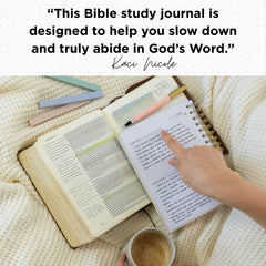 Mr. Pen Abide Bible Study Journal - A5 Hardcover, 136 Pages, 120gsm Paper, Gold Metal Spiral, Christian Gift for Women, SOAP Method