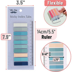 Sticky Tabs 1600 Pcs, Transparent Colorful Index Tabs, Page Markers, Book Tabs for Notes & Organizing