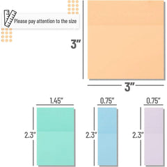 Transparent Sticky Notes with Pen, 200 Pastel Sheets for Bible Journaling, Study & Books
