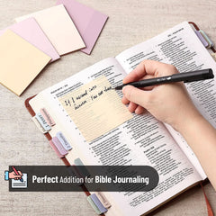 Transparent Sticky Notes 3x3 Inches, 200 Sheets, Pastel Colors, 4 Pads with Quick-Dry Pen
