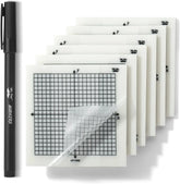 Transparent Graph Paper Sticky Notes 3x3 with Fineliner - 300 Sheets