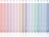 Aesthetic Pastel Highlighters, 16-Pack, Chisel Tip, Morandi Colors, No-Bleed Bible Markers, Assorted Cute Shades