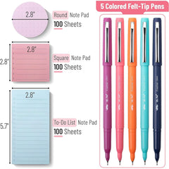 Pastel Sticky Notes & Pens Gift Set (305 pcs) for Teachers