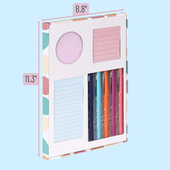 Pastel Sticky Notes & Pens Gift Set (305 pcs) for Teachers