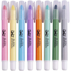 Bible Gel Highlighters, 8 Pack, Pastel Colors, No-Bleed, Twist-Up, Sharpenable Tips