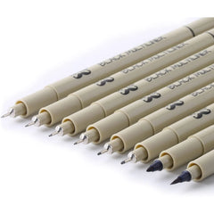 Fineliner Drawing Pens, 8 Pack Black Multiliner Set, Waterproof Ink for Sketching, Notes & Bible Journaling