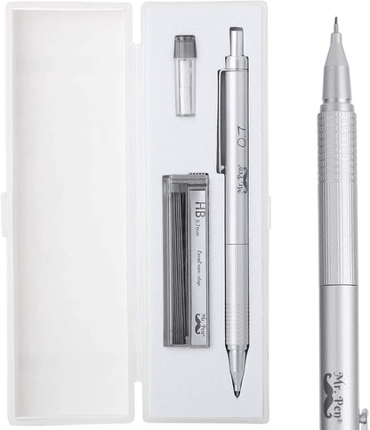 All-Metal Mechanical Pencil with Case, 0.7mm, Gift-Ready