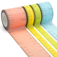 Ruler Washi Tape 4-Pack, 10 Yards Each, Measuring Tape