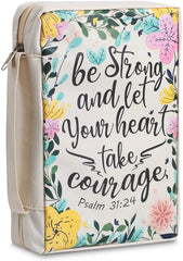 Bible Cover & Case for Women – Durable Canvas Bible Bag with Handle, Fits Standard Study Bibles