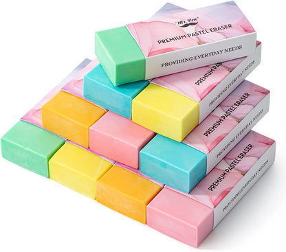 Large School Pencil Eraser (10 Pack) - Bright Colors