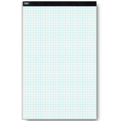 Graph Paper Pad 17x11, 4x4 Grid (4 Squares/Inch), 22 Sheets, White