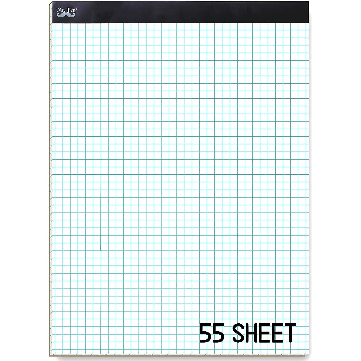 Graph Paper Pad 11" x 8.5", 4x4 Grid (4 Squares/Inch), 55 Sheets, Quad Ruled