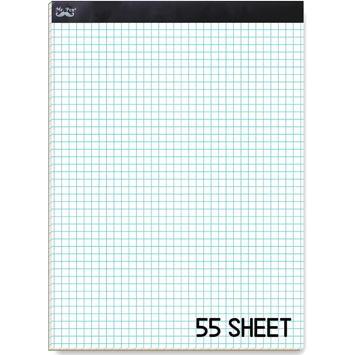 Graph Paper Pad 11" x 8.5", 4x4 Grid (4 Squares/Inch), 55 Sheets, Quad Ruled