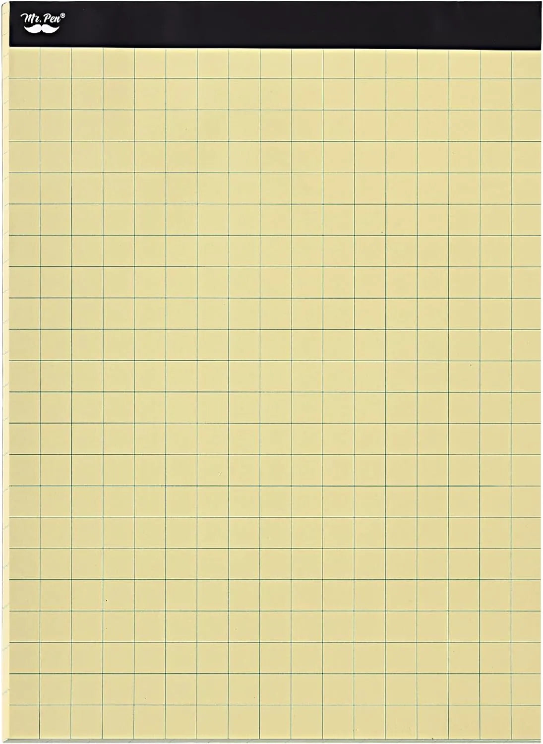 Yellow Graph Paper 11x8.5, 2x2 Grid (1/2 inch), 55 Sheets