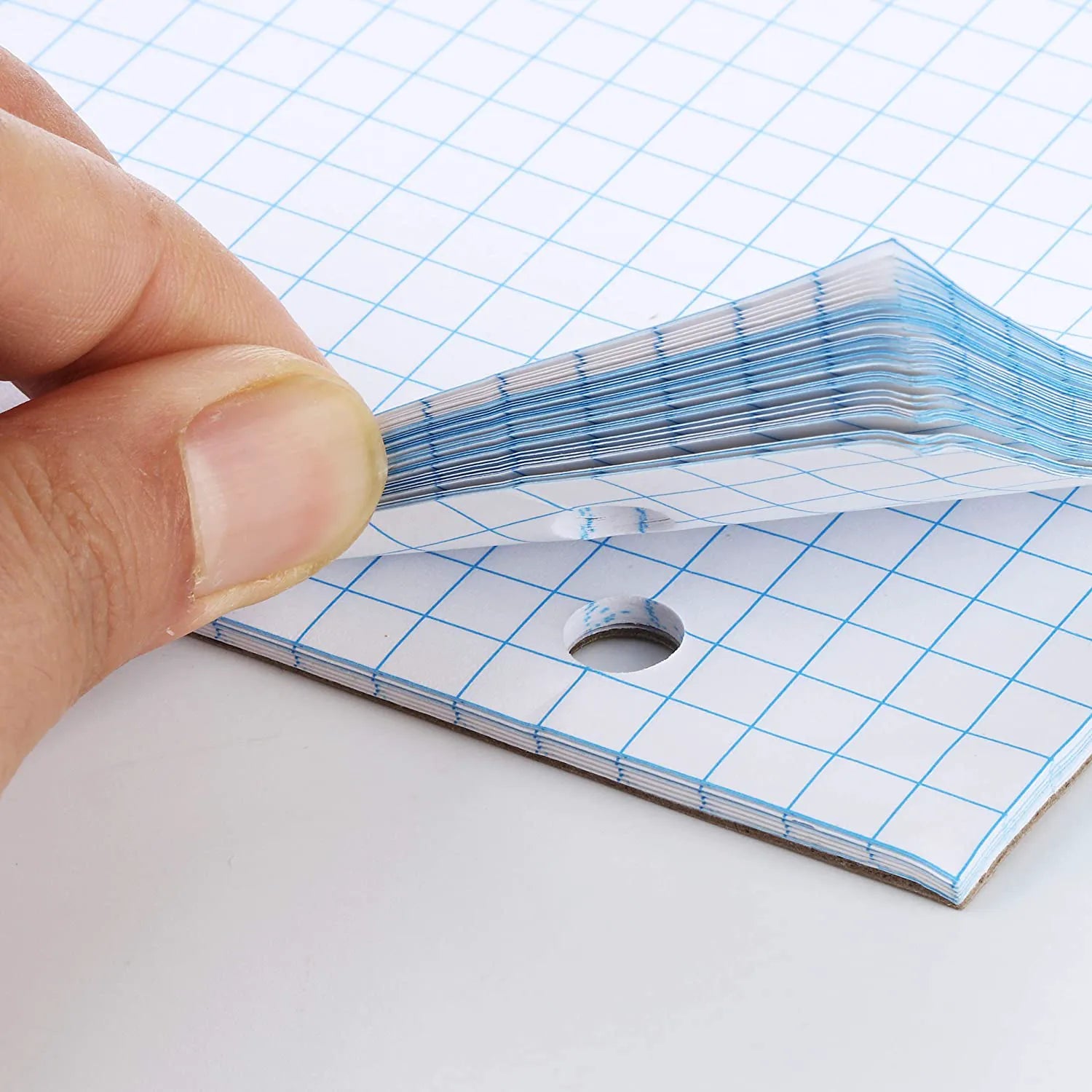 Graph Paper Pad 11x8.5, 4x4 Grid, 3-Hole Punched, 55 Sheets