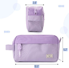 Large Capacity Pencil Case with 5 Color Options - Pencil Pouch, Pen Bag, School & College Supplies