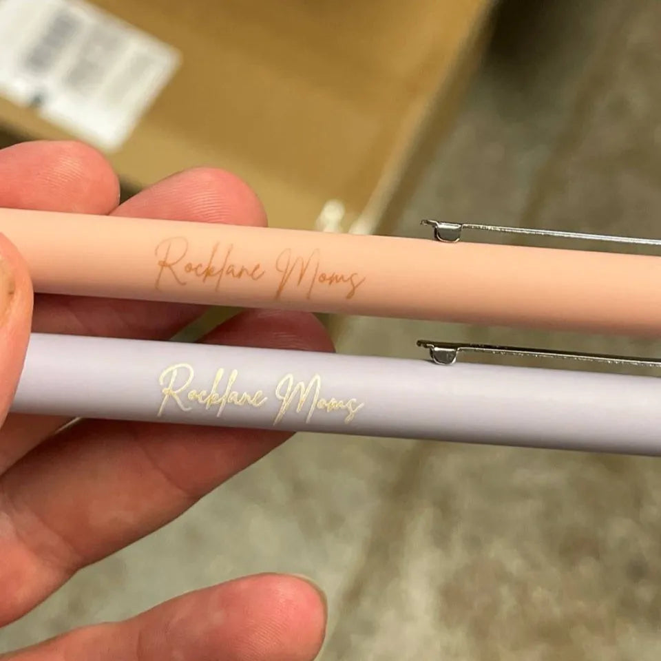 Customizable Retractable Cross Clip Pens - Black Ink, Fine Point 0.5mm, Assorted Barrel Colors