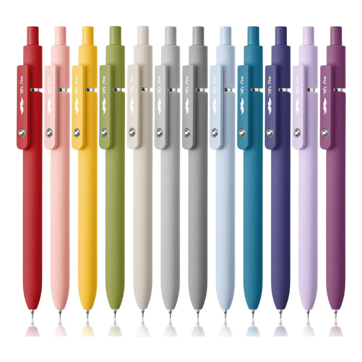 Customizable Retractable Gel Pen with Morandi and Vintage Barrels, Black Ink, 0.5 mm