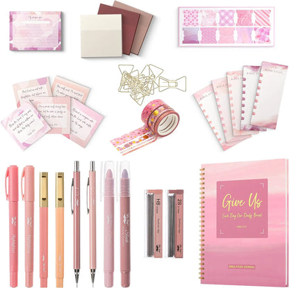 Bible Journaling Kit with No-Bleed Highlighters and Pens, Bible Tabs, and Study Supplies for Women - Perfect Gift Set