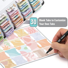 Bible Tabs (120 Count) - Laminated, Easy Apply, Old & New Testament with 30 Customizable Blank Tabs