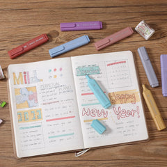 Glitter Highlighters 8-Pack: Metallic Chisel Tip, Aesthetic & Cute for School, Journaling & Crafts