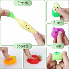 Vegetable Squishy Toys - 12 Pack of Soft Mini Squishies