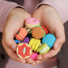 Cute Mini Food Erasers for Kids - 30 Pack of 3D Erasers