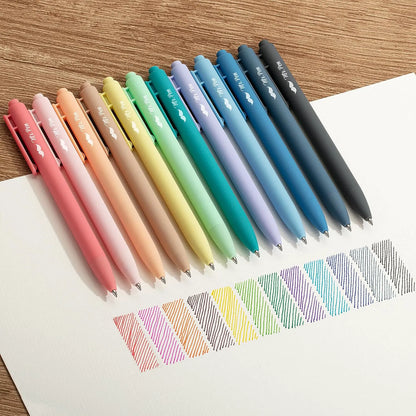 Retractable Gel Pens 12 Pack - 0.7mm Fine Point, Fast-Drying Ink, Assorted Colors (Wholesale)