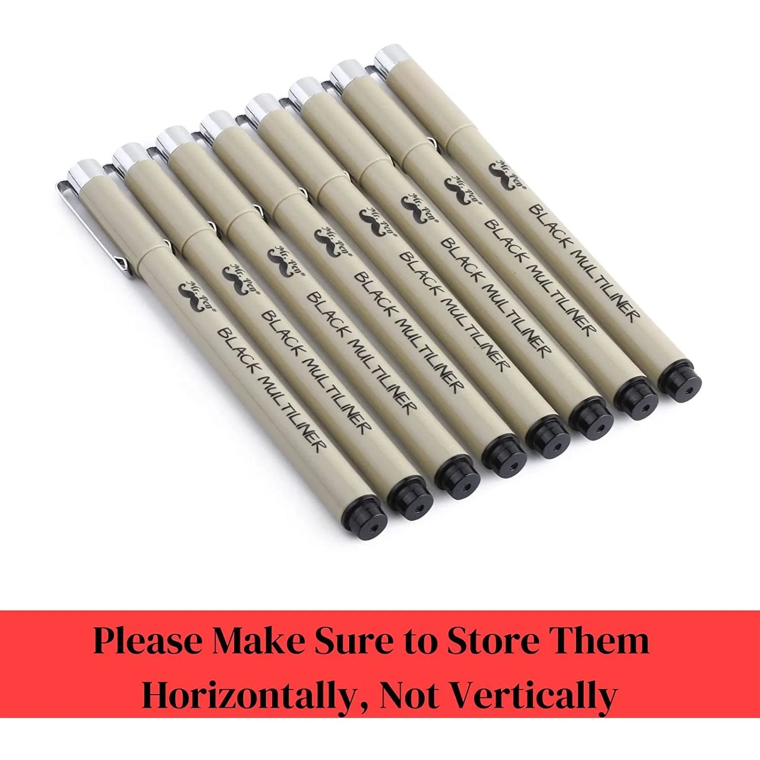 Fineliner Drawing Pens, 8 Pack Black Multiliner Set, Waterproof Ink for Sketching, Notes & Bible Journaling