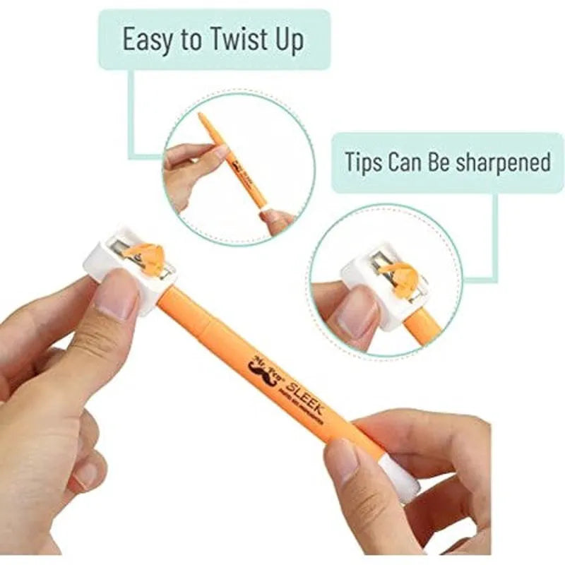 Bible Gel Highlighters, 8 Pack, Pastel Colors, No-Bleed, Twist-Up, Sharpenable Tips