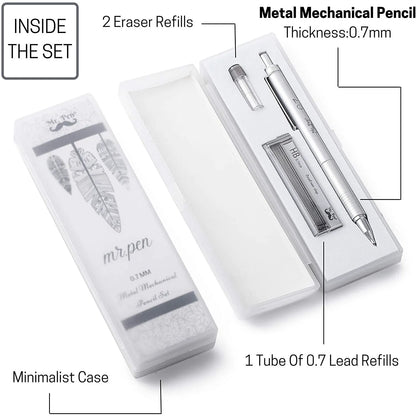 All-Metal Mechanical Pencil with Case, 0.7mm, Gift-Ready