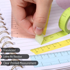 Ruler Washi Tape 4-Pack, 10 Yards Each, Measuring Tape