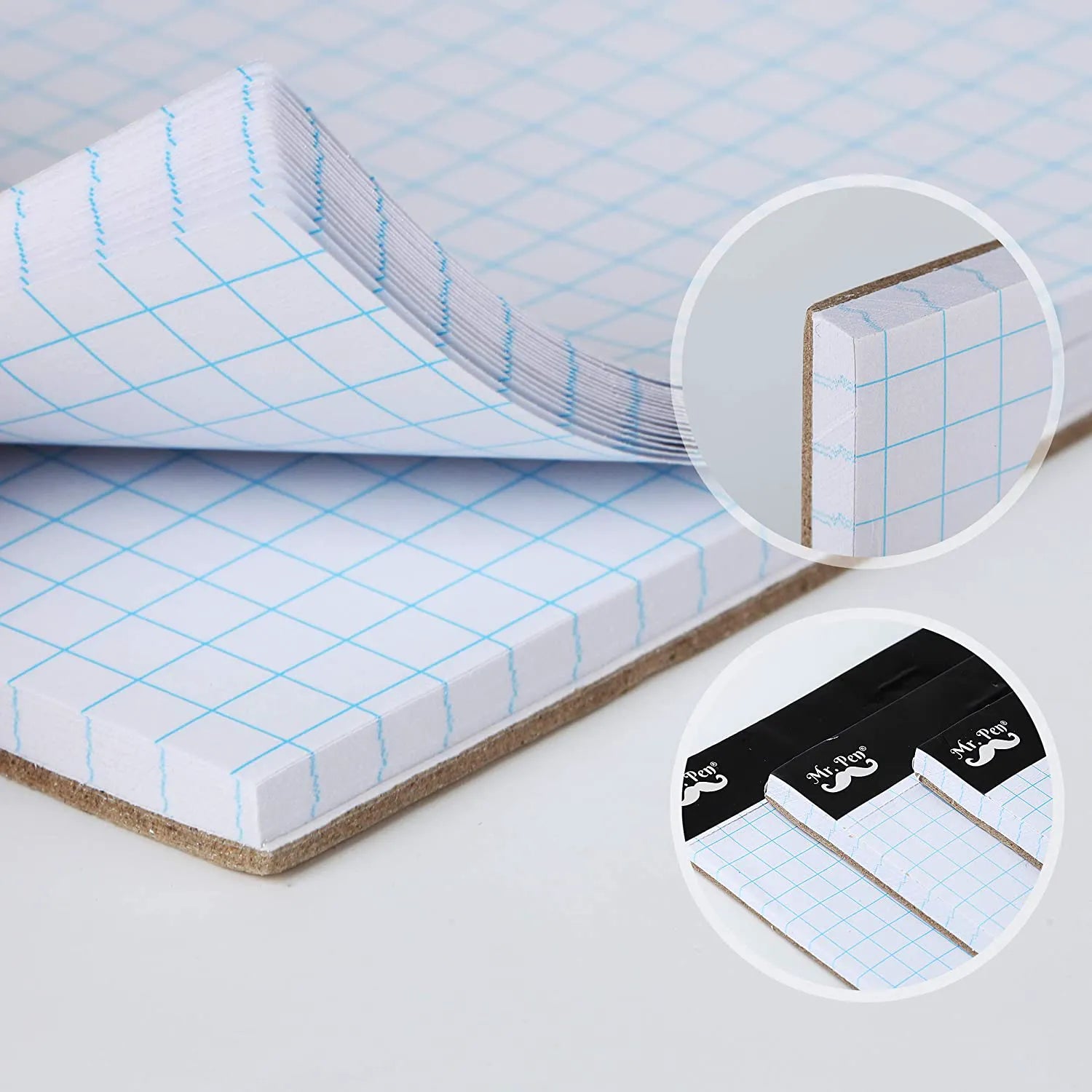 Graph Paper Pad 11" x 8.5", 4x4 Grid (4 Squares/Inch), 55 Sheets, Quad Ruled