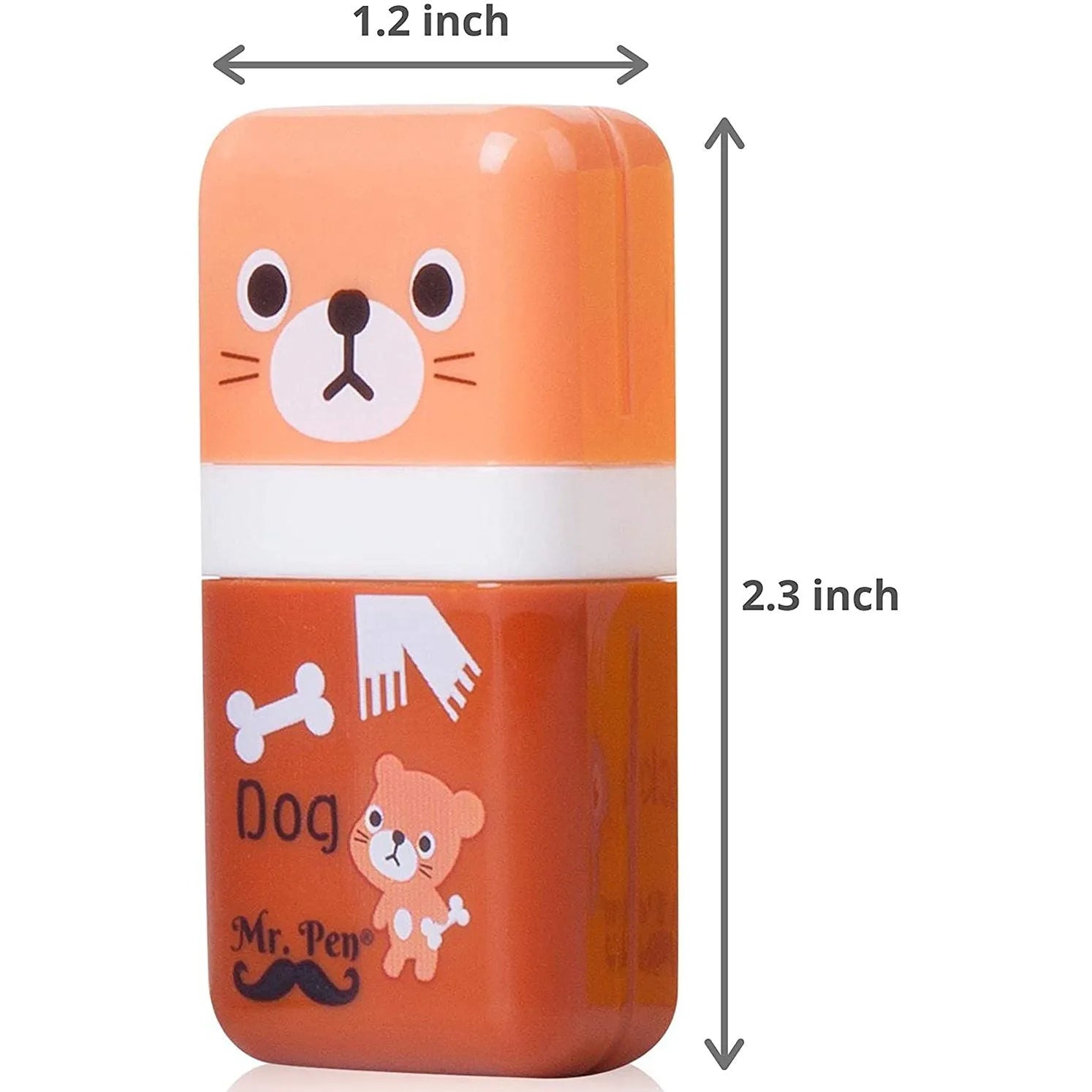 Cute Pencil Erasers for Kids - 6 Pack with Covers & Rollers
