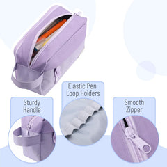Large Capacity Pencil Case with 5 Color Options - Pencil Pouch, Pen Bag, School & College Supplies