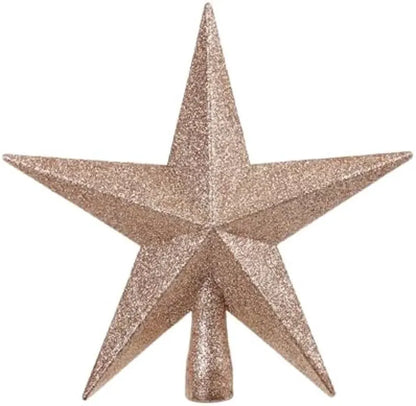 Mr. Pen Glitter Star Tree Topper, 8-Inch Champagne Star for Christmas Tree